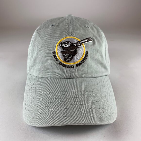 San Diego Padres Gray 47 Brand Cooperstown Collection Relaxed Fit Strapback Hat - Picture 2 of 6